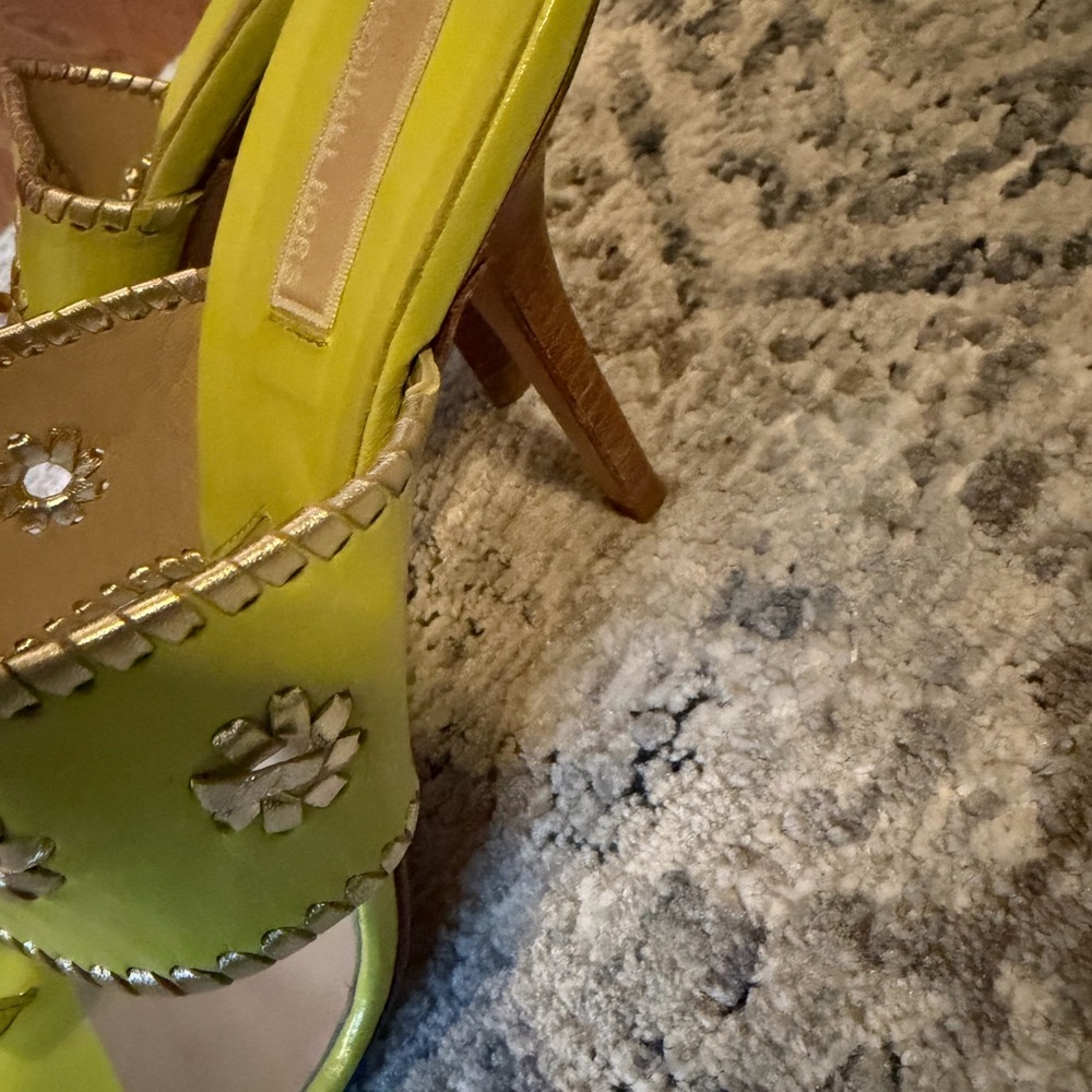 Michael Kors Lime Green Heeled Sandals - Picture 5 of 8